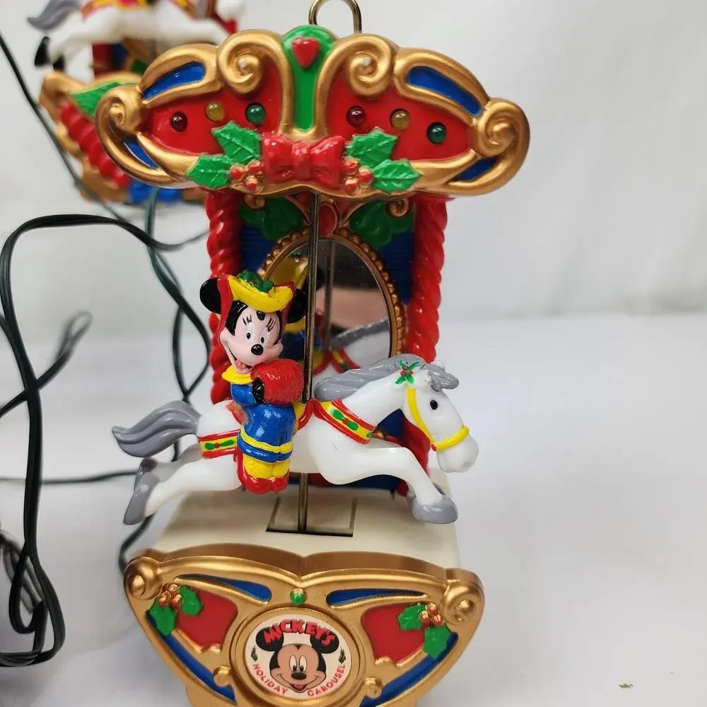 Mr. Christmas 1993 Mickey Holiday Carousel • Tested Works • Animated Ornaments